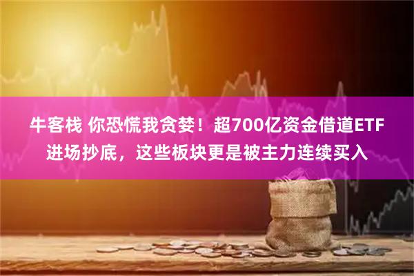 牛客栈 你恐慌我贪婪!超700亿资金借道ETF进场抄底,这些板块更是被主力连续买入